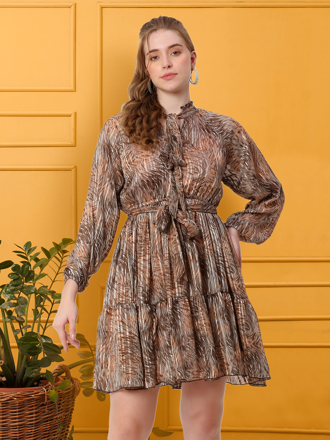 The Tigress Code Dress – Deep Brown
