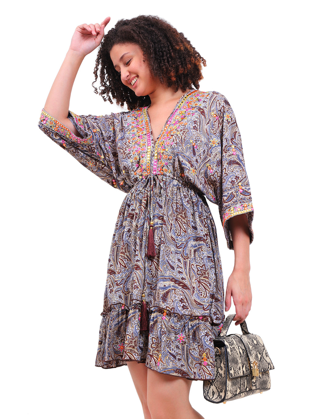 The Athena Edge Dress – Greek Pattern